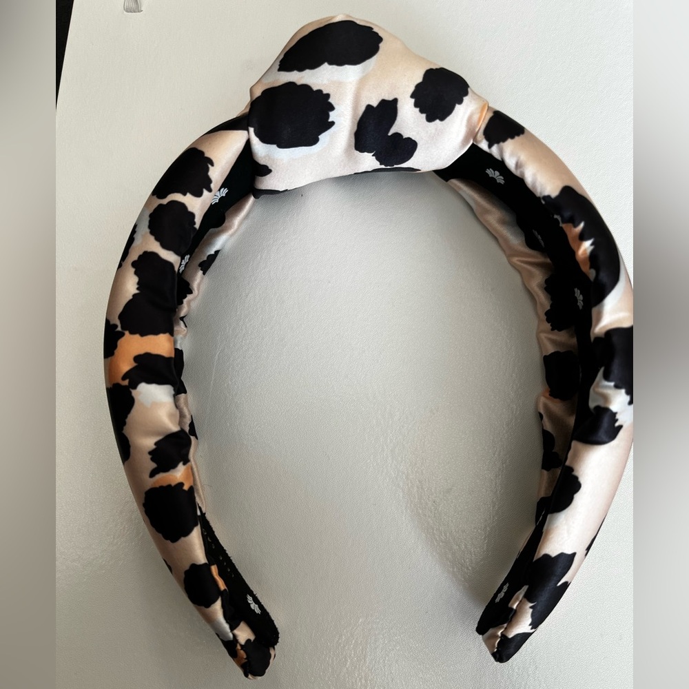 Lele Sadoughi Silk Leopard Print Headband